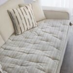 Linen Sofa Cover – Grey Striped