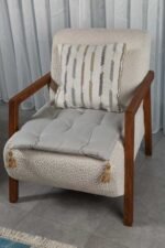 Linen Sofa Cover – Grey - Image 3