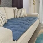 Linen Sofa Cover – Blue