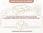 Gray Striped Custom Size Linen Sofa Topper Slipcover Pet Friendly, Washable, Stain Resistant, Non Slip Furniture Couch Protector Sofa Pad - Image 4