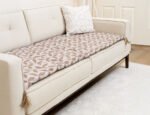 Minimalist Botanical Custom Size Linen Sofa Topper Slipcover Pet Friendly, Washable, Stain Resistant, Non Slip Furniture Couch Protector Sofa Pad