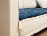 Midnight Navy Modern Custom Size Linen Sofa Topper Slipcover Pet Friendly, Washable, Stain Resistant, Non Slip Furniture Couch Protector Sofa Pad - Image 9