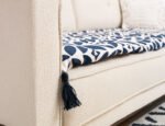 Nautical Navy Custom Size Linen Sofa Topper Slipcover Pet Friendly, Washable, Stain Resistant, Non Slip Furniture Couch Protector Sofa Pad - Image 9