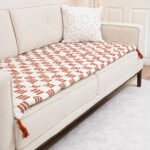 Modern Line Custom Size Linen Sofa Topper Slipcover Pet Friendly, Washable, Stain Resistant, Non Slip Furniture Couch Protector Sofa Pad