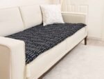 Boho-Tribal Custom Size Linen Sofa Topper Slipcover Pet Friendly, Washable, Stain Resistant, Non Slip Furniture Couch Protector Sofa Pad