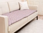 Dusty Mauve Custom Size Linen Sofa Topper Slipcover Pet Friendly, Washable, Stain Resistant, Non Slip Furniture Couch Protector Sofa Pad