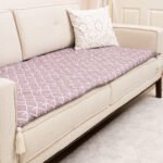 Dusty Mauve Custom Size Linen Sofa Topper Slipcover Pet Friendly, Washable, Stain Resistant, Non Slip Furniture Couch Protector Sofa Pad