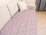 Dusty Mauve Custom Size Linen Sofa Topper Slipcover Pet Friendly, Washable, Stain Resistant, Non Slip Furniture Couch Protector Sofa Pad - Image 8
