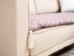 Dusty Mauve Custom Size Linen Sofa Topper Slipcover Pet Friendly, Washable, Stain Resistant, Non Slip Furniture Couch Protector Sofa Pad - Image 9