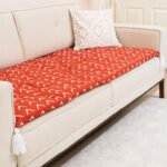 Burnt Orange Sofa Topper Slipcover Pet Friendly, Washable, Stain Resistant, Non Slip Furniture Couch Protector Sofa Pad