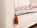 Burnt Orange Stripe Sofa Topper Slipcover Pet Friendly, Washable, Stain Resistant, Non Slip Furniture Couch Protector Sofa Pad - Image 9