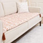 Minimalist Botanical Leaf Sofa Topper Slipcover Pet Friendly, Washable, Stain Resistant, Non Slip Furniture Couch Protector Sofa Pad