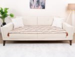 Burnt Orange Geometric Sofa Topper Slipcover Pet Friendly, Washable, Stain Resistant, Non Slip Furniture Couch Protector Sofa Pad - Image 3