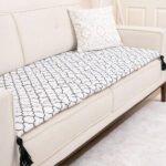 Four-Leaf Cage Pattern Sofa Topper Slipcover Pet Friendly, Washable, Stain Resistant, Non Slip Furniture Couch Protector Sofa Pad