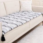 Modern Blue Gray Sofa Topper Slipcover Pet Friendly, Washable, Stain Resistant, Non Slip Furniture Couch Protector Sofa Pad