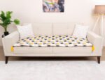 Retro Color-Block Design Sofa Topper Slipcover Pet Friendly, Washable, Stain Resistant, Non Slip Furniture Couch Protector Sofa Pad - Image 4