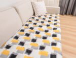Retro Color-Block Design Sofa Topper Slipcover Pet Friendly, Washable, Stain Resistant, Non Slip Furniture Couch Protector Sofa Pad - Image 8