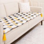 Retro Color-Block Design Sofa Topper Slipcover Pet Friendly, Washable, Stain Resistant, Non Slip Furniture Couch Protector Sofa Pad
