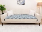 Modern Geometric Star Custom Size Linen Sofa Topper Slipcover Pet Friendly, Washable, Stain Resistant, Non Slip Furniture Couch Protector Sofa Pad - Image 4