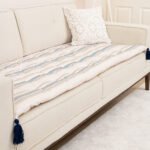 Soft Ripple Design Sofa Topper Slipcover Pet Friendly, Washable, Stain Resistant, Non Slip Furniture Couch Protector Sofa Pad
