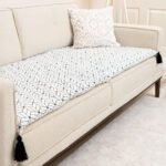 Geometric Optical Sofa Topper Slipcover Pet Friendly, Washable, Stain Resistant, Non Slip Furniture Couch Protector Sofa Pad