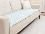 Soft Turquoise Sofa Topper Slipcover Pet Friendly, Washable, Stain Resistant, Non Slip Furniture Couch Protector Sofa Pad