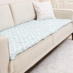Soft Turquoise Sofa Topper Slipcover Pet Friendly, Washable, Stain Resistant, Non Slip Furniture Couch Protector Sofa Pad