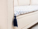 Navy Blue Linear Sofa Topper Slipcover Pet Friendly, Washable, Stain Resistant, Non Slip Furniture Couch Protector Sofa Pad - Image 10