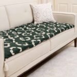 Forest Green Custom Size Linen Sofa Topper Slipcover Pet Friendly, Washable, Stain Resistant, Non Slip Furniture Couch Protector Sofa Pad