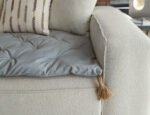 Gray Custom Size Linen Sofa Topper Slipcover Pet Friendly, Washable, Stain Resistant, Non Slip Furniture Couch Protector Sofa Pad - Image 9