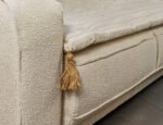 Gray Striped Custom Size Linen Sofa Topper Slipcover Pet Friendly, Washable, Stain Resistant, Non Slip Furniture Couch Protector Sofa Pad - Image 8