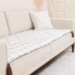 Minimalist Floral Geometry Sofa Topper Slipcover Pet Friendly, Washable, Stain Resistant, Non Slip Furniture Couch Protector Sofa Pad