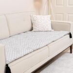 Modern Lattice Motif Sofa Topper Slipcover Pet Friendly, Washable, Stain Resistant, Non Slip Furniture Couch Protector Sofa Pad