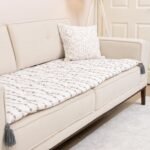 Modern Geometric Square Sofa Topper Slipcover Pet Friendly, Washable, Stain Resistant, Non Slip Furniture Couch Protector Sofa Pad