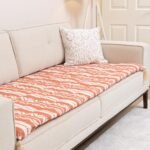 Organic Polka Dot Sofa Topper Slipcover Pet Friendly, Washable, Stain Resistant, Non Slip Furniture Couch Protector Sofa Pad