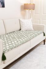 Elegant Forest Green Sofa Topper Slipcover Pet Friendly, Washable, Stain Resistant, Non Slip Furniture Couch Protector Sofa Pad