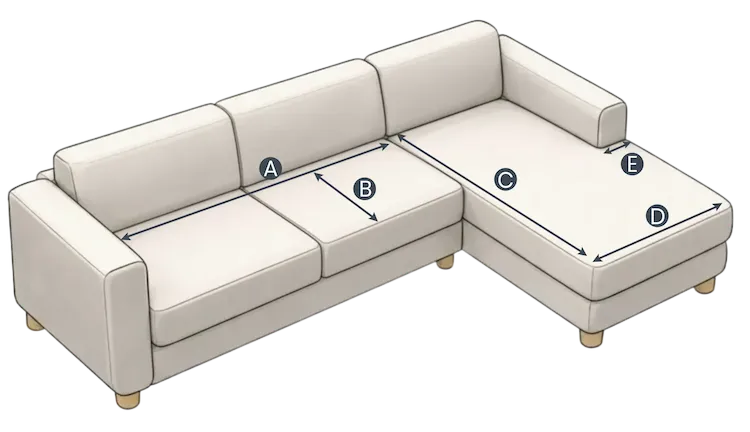 Custom size sofa